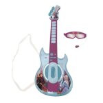 Guitare electronique lumineuse avec lunettes equipes d'un micro