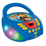 Lexibook paw patrol la pat patrouille lecteur cd portable pour enfants, prise micro, entre line - in, ...