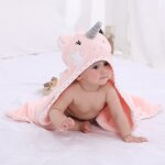 Licorne - 80 * 60cm, serviette de bain a capuche avec un design animalier unique pour les nouveaux - ...