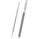 Lime a ongles longue en acier pour onychomycose, ongles incarns, ongles epais et fongiques avec rehausseur ...