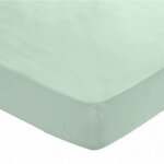Linens limited drap - housse 1 personne en percale de polycoton 180 fils, bleu - vert, pour 90cm x 190cm ...