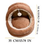 Lit auto - chauffant pour chat, niche d'int�rieur avec matelas amovible, niche confortable pour chiot ...