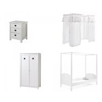 Lit baldaquin avec armoire 2 portes