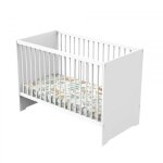 Lit bébé 60x120cm têtes panneaux blanc first Lit bébé 60x120cm têtes panneaux blanc first