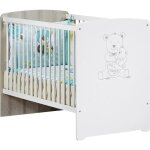 Lit bébé blanc 3 positions tedy 120x60 cm baby price by sauthon Lit bébé blanc 3 positions tedy 120x60 cm baby price by sauthon