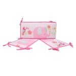 Lit de bb en coton doux, 4 pices, pare - chocs dtachables, coussin de protection, ensemble de literie ...