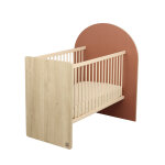 Lit bb evolutif 120x60 en 90x190 - dcor bois chne spia forme arche