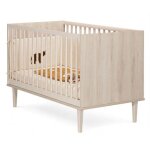 Lit b�b� evolutif 70x140 sur pieds - little big bed en bois d�cor h�tre cendr�