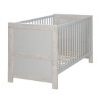 Lit bébé evolutif roba mila réglable en hauteur - 70x140 cm - gris naturel Lit bébé evolutif roba mila réglable en hauteur - 70x140 cm - gris naturel
