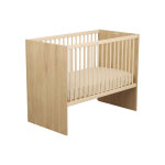 Lit b�b� evolutif sauthon adele 120 x 60 cm avec matelas confort baby 10 cm h�tre / cr�me