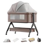 Lit bebe magic zc lit bebe evolutive cododo 0 - 24 mois table a langer panier de rangement hauteur rglable ...