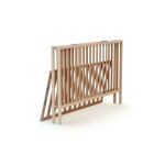 Lit bb pliant en bois htre brut 60 x 120 cm
