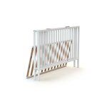 Lit bb pliant en bois avec matelas blanc 60x120
