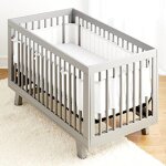 Lit de berceau en maille pour bb, 2 pices, doublure en maille respirante et lavable, enveloppe douce ...
