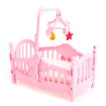 Lit de berceau miniature en plastique, 1 pice, cheval en bois pour enfants, filles, cadeau, dcoration ...