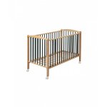 Lit en bois 60x120 cm arthur hybride kaki - combelle