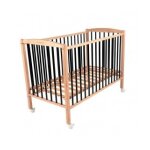Lit en bois 60x120 cm arthur hybride noir - combelle