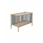 Lit en bois 60x120 cm rémi hybride kaki - combelle Lit en bois 60x120 cm rémi hybride kaki - combelle