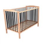 Lit en bois 70x140 cm arthur hybride noir - combelle