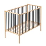 Lit en bois 70x140 cm rémi anthracite - combelle Lit en bois 70x140 cm rémi anthracite - combelle