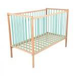 Lit en bois 70x140 cm rémi hybride vert mint - combelle Lit en bois 70x140 cm rémi hybride vert mint - combelle