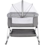 Lit cododo bb avec matelas, hauteur rglable a 6 niveaux, lit dappoint bebe evolutif a roulettes, ...