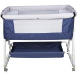 Lit cododo bb avec matelas, hauteur rglable a 6 niveaux, lit dappoint bebe evolutif a roulettes, ...