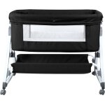 Lit cododo bb avec matelas, hauteur rglable a 6 niveaux, lit dappoint bebe evolutif a roulettes, ...