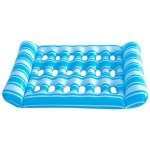 Lit de couchage gonflable en pvc, chaise longue flottante, matelas pneumatique portable pour piscine, ...