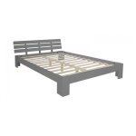Lit double lit en bois futon lit 140x200 lit pin gris cadre de lit en bois massif Lit double lit en bois futon lit 140x200 lit pin gris cadre de lit en bois massif