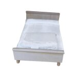 Lit double miniature, r�sistant a l'humidit�, fabrication exquise, mod�le de lit de poup�e, meubles