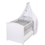 Lit evolutif roba little stars 70x140 cm - blanc - avec accessoires