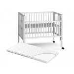 Lit maxi boxspring blanc avec matelas 90 x 50