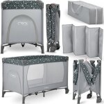 Lit parapluie bébé momi belove - dimensions 125x65x78 cm - sommier inclu - gris Lit parapluie bébé momi belove - dimensions 125x65x78 cm - sommier inclu - gris