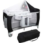 Lit parapluie bébé pliable avec matelas, 3 jouets et sac sur roulettes convient aux 0 - 36mois idéal ... Lit parapluie bébé pliable avec matelas, 3 jouets et sac sur roulettes convient aux 0 - 36mois idéal ...