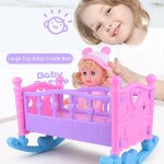 Lit de poupée a bascule, meubles de maison de jouets pour bébé, accessoires de poupée, cadeau de fête ... Lit de poupée a bascule, meubles de maison de jouets pour bébé, accessoires de poupée, cadeau de fête ...