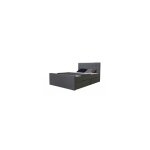 Lit rembourre 140 x 200 cm gris anthracite avec 2 tiroirs Lit rembourre 140 x 200 cm gris anthracite avec 2 tiroirs