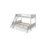 Lits superposes 90x200 mezzanine et lit de jeunesse 140x200 bois blanc Lits superposes 90x200 mezzanine et lit de jeunesse 140x200 bois blanc