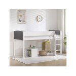 Lit superposé bois blanc 198 x 97 x 110 cm Lit superposé bois blanc 198 x 97 x 110 cm