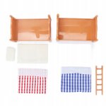 Lit superpos pour poupe avec echelle en plastique