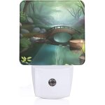 Little bridge in the east motifs veilleuse led avec capteur du crepuscule a l'aube pour couloirs, chambres, ...