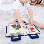 Livre de bain en tissu color� pour b�b�, lavable et durable pour 1, 2 ou 3 ans, 1 pi�ce