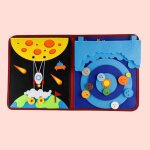 Livre en feutre calme pour tout - petits, jouet sensoriel montessori, comp�tences de base, pr�scolaire ...