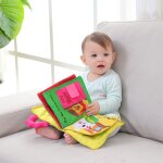 Livre en tissu 3d doux pour bb, premier livre educatif, apprentissage des couleurs, comptences de ...