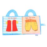 Livre en tissu 3d doux pour bb, premier livre montessori, couleur infantile, jouets educatifs cognitifs, ...