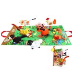 Livre en tissu pour bbs de 0 a 12 mois, ensemble de livres 3d animaux, doux, stroscopique, cadeau ...