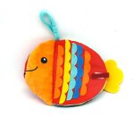Livre en tissu pour b�b�, petit poisson cr�atif, dessin anim�, animaux de la mer, poup�e b�b�, jouet ...