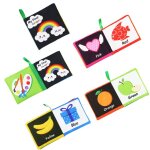 Livre en tissu doux pour b�b� de 0 a 12 mois, a bruissement, silencieux, apprentissage pr�coce, jouets ...