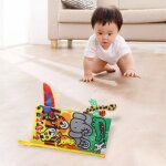 Livre en tissu doux pour b�b�, froiss� au toucher et a la sensation, apprentissage pr�coce, poussette ...