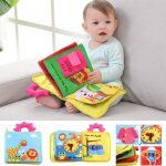 Livre en tissu doux avec broderie d'animaux pour bébés, livre d'apprentissage et d'éducation précoce Livre en tissu doux avec broderie d'animaux pour bébés, livre d'apprentissage et d'éducation précoce